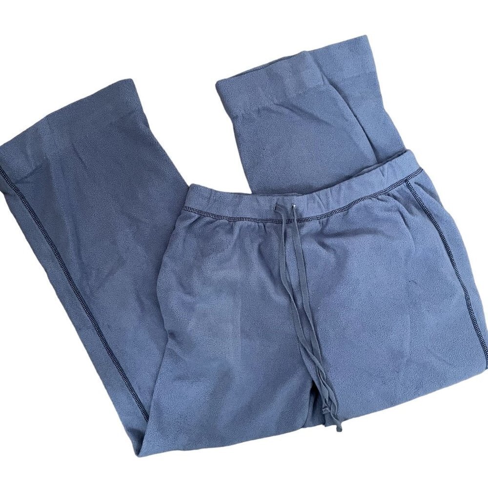 IActive purple fleece sweatpants elastic waistband comfortable‎ style wide leg